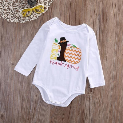 

Thanksgiving Newborn Baby Girl Boy Clothes Bodysuit Romper Jumpsuit Playsuit Outfits