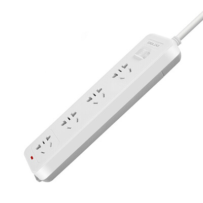 

Delixi DELIXI CD98J-LK4X5 new national standard socket plug power strip wiring board tow board plug-in board four five-hole total control length 5 meters