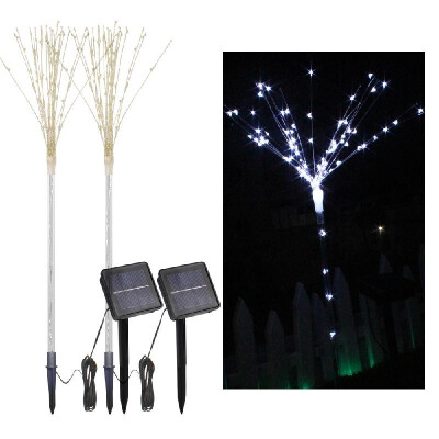 

2 Pack Solar Fireworks Tree Lights With Light Sensor 100-LEDs DIY Shape Multi Color Garden Decorative Lawn Light Pathway Lamp