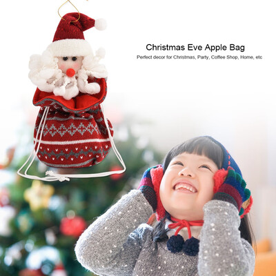

Christmas Knitted Apple Bag Gift Pouch Cookie Candy Container Festival Party Decor Christmas Gift Decor Christmas Apple Bag