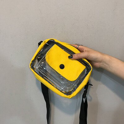 

Tailored Fashion girls canvas transparent jelly student shoulder bag Messenger bag