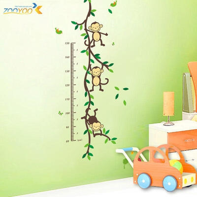 

MONKEY TREE VINE Wall Decal Height Measure Chart Vinyl Sticker Kid Nursery Decor