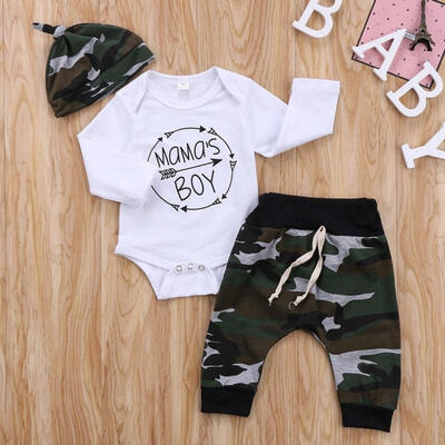 

Mama&39s Boy Infant Newborn Baby Boy RomperPants Jumpsuit Bodysuit Clothes Outfit