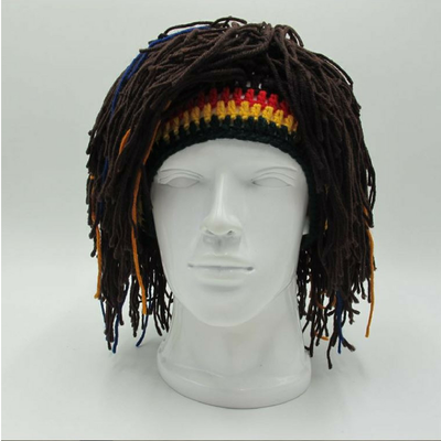 

Rasta Wig Beanie Hat Jamaica Rasta Handmade Cap Reggae Dreadlocks Africa Roots