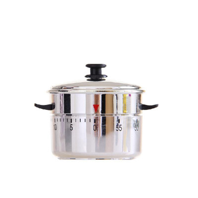 

Stainless Steel Kitchen 60 Minutes Timer Clock Teapot Shaped Manual Mechanical Clockwork Cooking Alarm Countdown Reminder