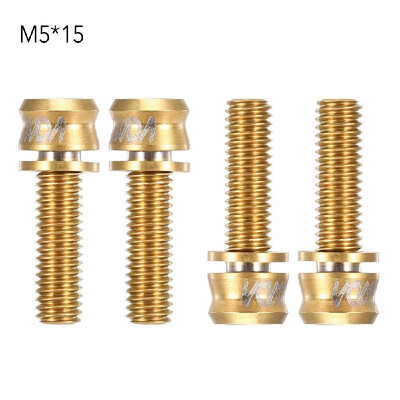 

4PCS Bicycle Bike Stem Screws Hex Bolts Ultralight Cycling Titanium Alloy Fixing Screws Accessories