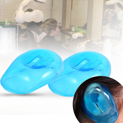 

Greensen 2pcs Blue Ear Cover Shield Anti Staining Plastic Guard Protects Earmuffs From The Dye Ear Cover Guard