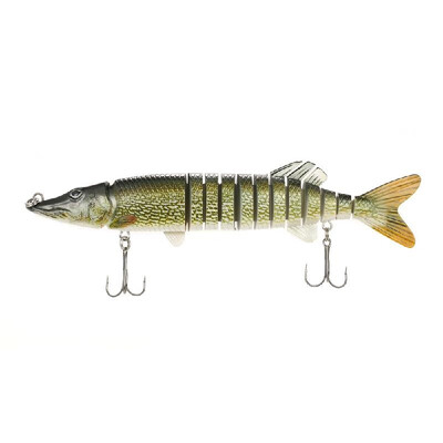 

New Outdoor Fishing Accessories Multi-Jointed Hard Fishing Lure Life-like Swimbait Crank Bait 2 Treble Hooks