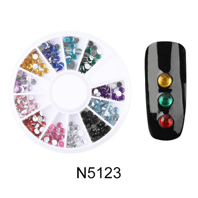 

ROSALIND 1 Box 3D Nail Art Rhinestones Glitters Acrylic Rhinestones for nails Manicure Nail Art Decoration In Wheel