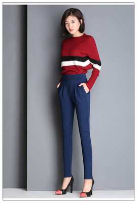 

Springwinter 2018 new warm thin harem pants for women plus fleece&thick casual pants for women with small feet pencil pants