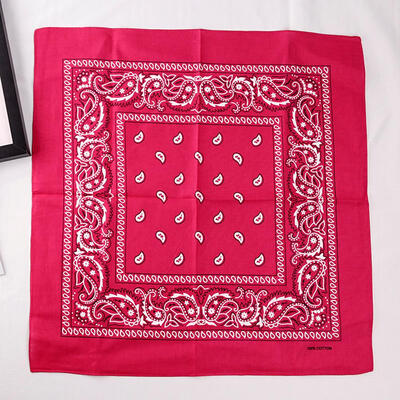 

Hip Hop Unisex Women Men Shawl Cashew Flower Print Square Scarf Hair Band