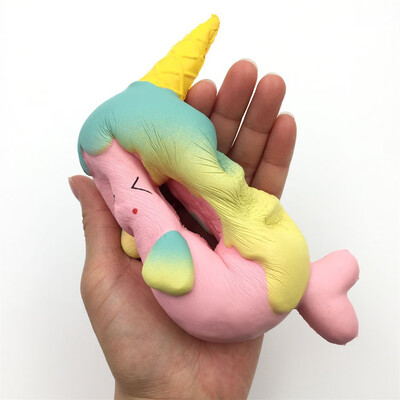 

Siaonvr Adorable Unicorn Doughnut Scented Charm Slow Rising Squeeze Stress Reliever Toys