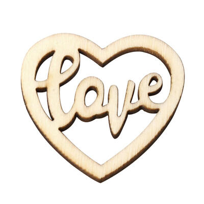 

15pcsbag Wooden Love Craft Party Home Sweet Decor Props Handmade Ornaments