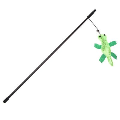 

Sound Wall Gecko Cat Stick Jumping Teaser Rod Pet Kitten Interactive Toys