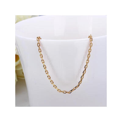 

18K Gold Plated Tin Alloy Cable Chain Necklace Making with Lobster Claw Clasps 18" 15mm
