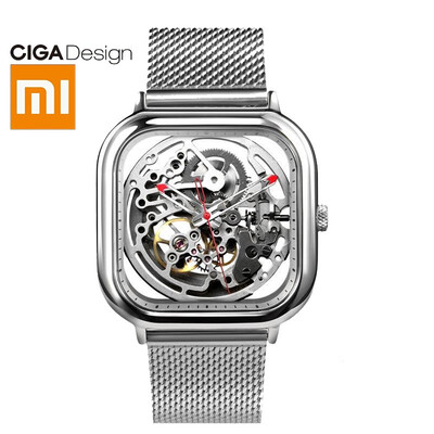 

XIAOMI CIGA Design watch hollow mechanical watch MY series fashion waterproof men&women automatic mechanical watch double-sided hollow black