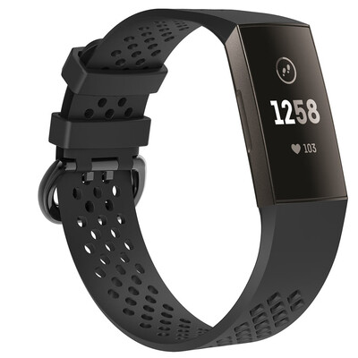 

Adjustable Silicone Watch Band Bracelet Sports Wrist Strap For Fitbit Charge 3