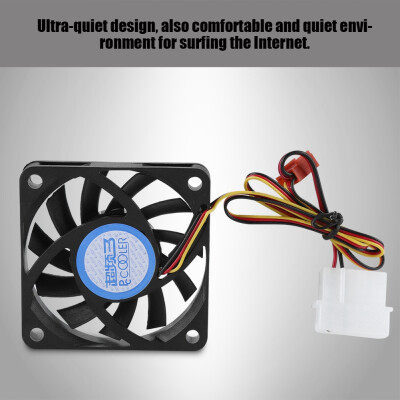 

Greensen 4Pin3Pin DC12V 6CM High Quality Mute CPU Heatsink Cooling Fan with 11 BladesCooling Fan CPU Heatsink Cooling Fan