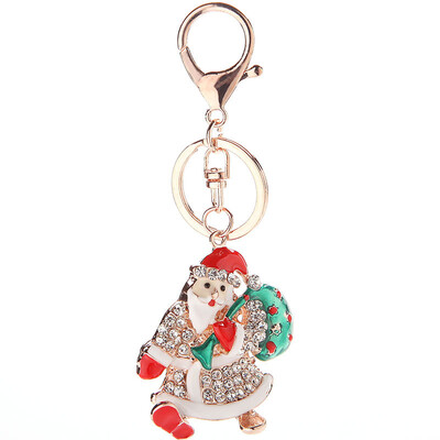 

Santa Claus Keychain Men&Women Christmas Gift Pendant Couple Keyring Bag Mobile Phone Ornaments