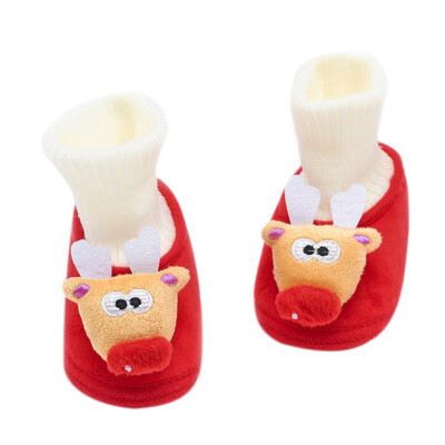 

Winter Baby Flannel Toddler Shoes Baby Boy Girl Christmas Fluff Cotton Shoes Baby Winter Warm The First Walker