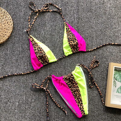 

Womens Bikini Set Bandage Push-Up Padded Swimwear Swimsuit Bathing Brazilian Leopard Printed