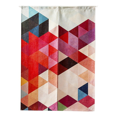 

Colorful Geometric Cotton Linen Curtain Door Curtains For Home Living Room Door Hotel Cafe Interior Decoration Solid Curtain