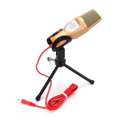 

Professional Condenser Sound Audio Wired Stereo Microphone for PC Laptop Skype Recording Sound Podcast with Stand Holder