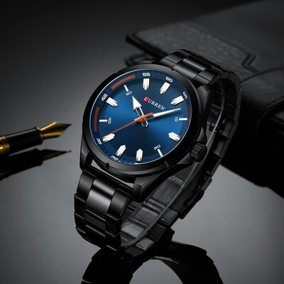 

Gobestart Waterproof Large Dial Watch Mens Casual Fashion Steel Belt Large Dial Watch