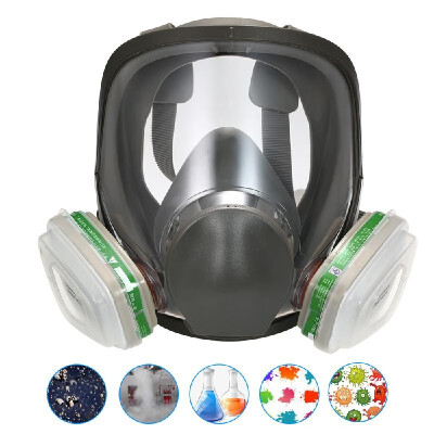 

6800 Full Facepiece Respirator Full Face Mask with 2Pcs Vapor Filter Cartridge Filter Cotton Cover Personal Protective Equippment