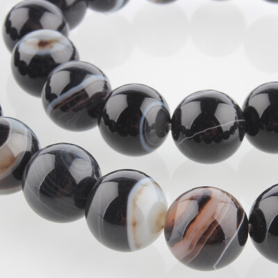 

Natural Gemstone Agate Round Bead Strands Dyed Black 10mm Hole 1mm about 38pcsstrand 1496