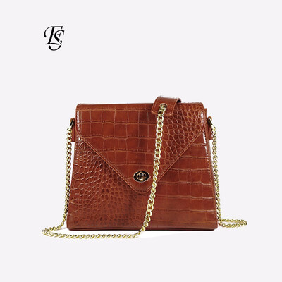

ESHUNFA 2019 new fashion female shoulder diagonal cross bag metal buckle mini chain small square bag ESCX192 4334