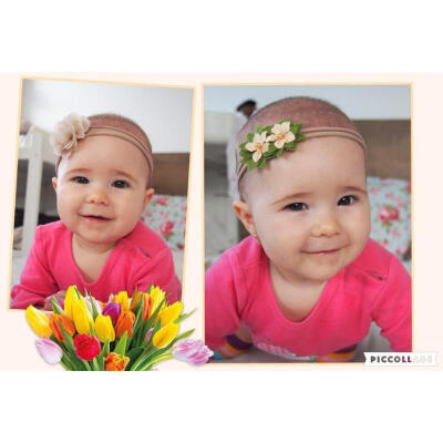 

3Pcs Kids Baby Girls Head Band Hair Bows Flower Girl´s Headband Stretch Hairband