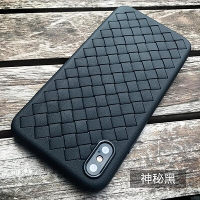 

Super Soft Silicone Grid Weaving Fitted Cases For iphone 7 8 Plus Business Ventilation Dissipate heat Phone Cases for IPhoneX
