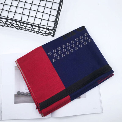 

Korean version of color matching imitation cashmere scarf female autumn&winter wild thick shawl dual-use long student collar warm