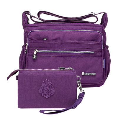 

Tailored Women Nylon Shoulder Bag Waterproof Elegant Daily Shopping Handbag Two-piece Set