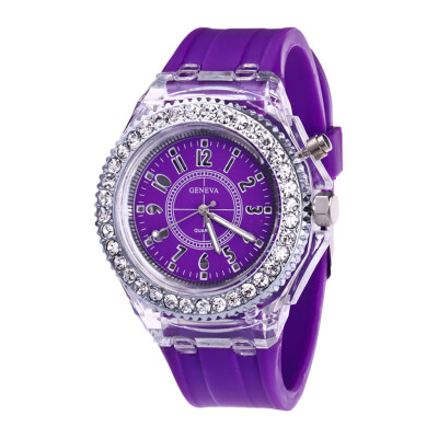 

RM Fashion Transparent Neutral Quartz Luminous Female Silicone Tape Sports Watch