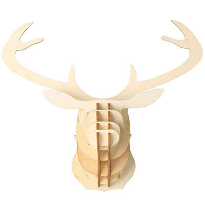 

Christmas Ornaments Christmas tree Pendant Wooden DIY Elk Pendant Wall Hanging Decoration For Home Party 2019 Kids Gift
