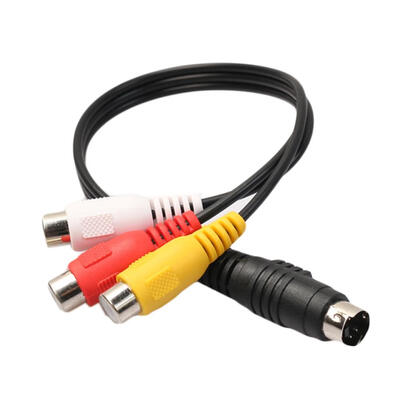 

4 Pin -Video to 3 RCA Female Adapter Cable for Laptop Computer