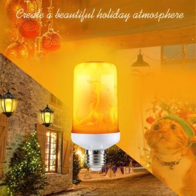 

4 Modes LED Flame Effect Simulated Nature Fire Light Bulb E27 9W Decoration Lamp