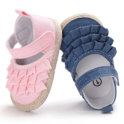 

Newborn Infant Baby Girl Princess Non-Slip Baby Shoes Sandals Fabric Shoes