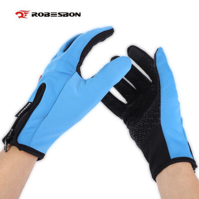 

Robesbon Paired Unisex Outdoor Bicycle Screen Windproof Warm Riding Gloves