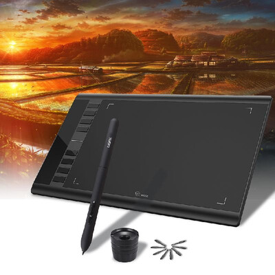 

10x6" Pro Art Digital Graphics Drawing Tablet Painting Board Pad wPen Slim R4Y8