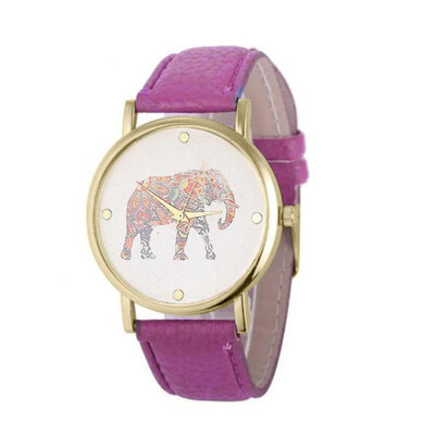 

Temperament Womens Watches Best Sellers Cute Elephant Pattern Ladies Watch Montre Femme Marque De Luxe Cuir Zegarki Damskie