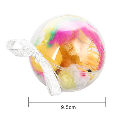 

7pcspack Interactive Cat Toys Gift Set Ball feather Mini Mice Mouse Play Toy Fish Colorful Balls Funny Playing Toys Cats Kitten