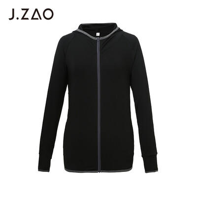 

Beijing Tokyo made JZAO ladies sports long sleeve zipper shirt black
