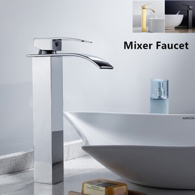 

Waterfall Bathroom Counter Top Basin Mixer Tap Chrome faucet