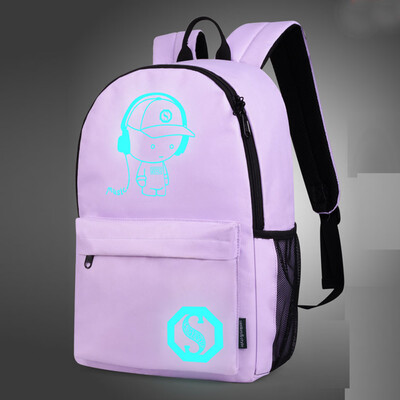 

Tailored Unisex Light Preppy Teenagers Noctilucent Cartoon School Bags Student Backpack