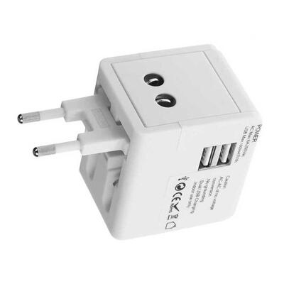 

Global Universal Multi-functional Adapter Plug Dual USB Travel Charger