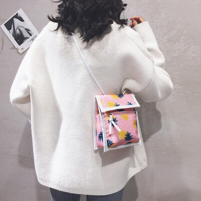 

Small bag female 2019 new wave Korean version of the small fresh wild gas girl bag nylon printing shoulder Messenger bag