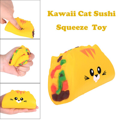 

Gotoamei Kawaii Cat Sushi Slow Rising Scented Squeeze Relieve Stress Toy